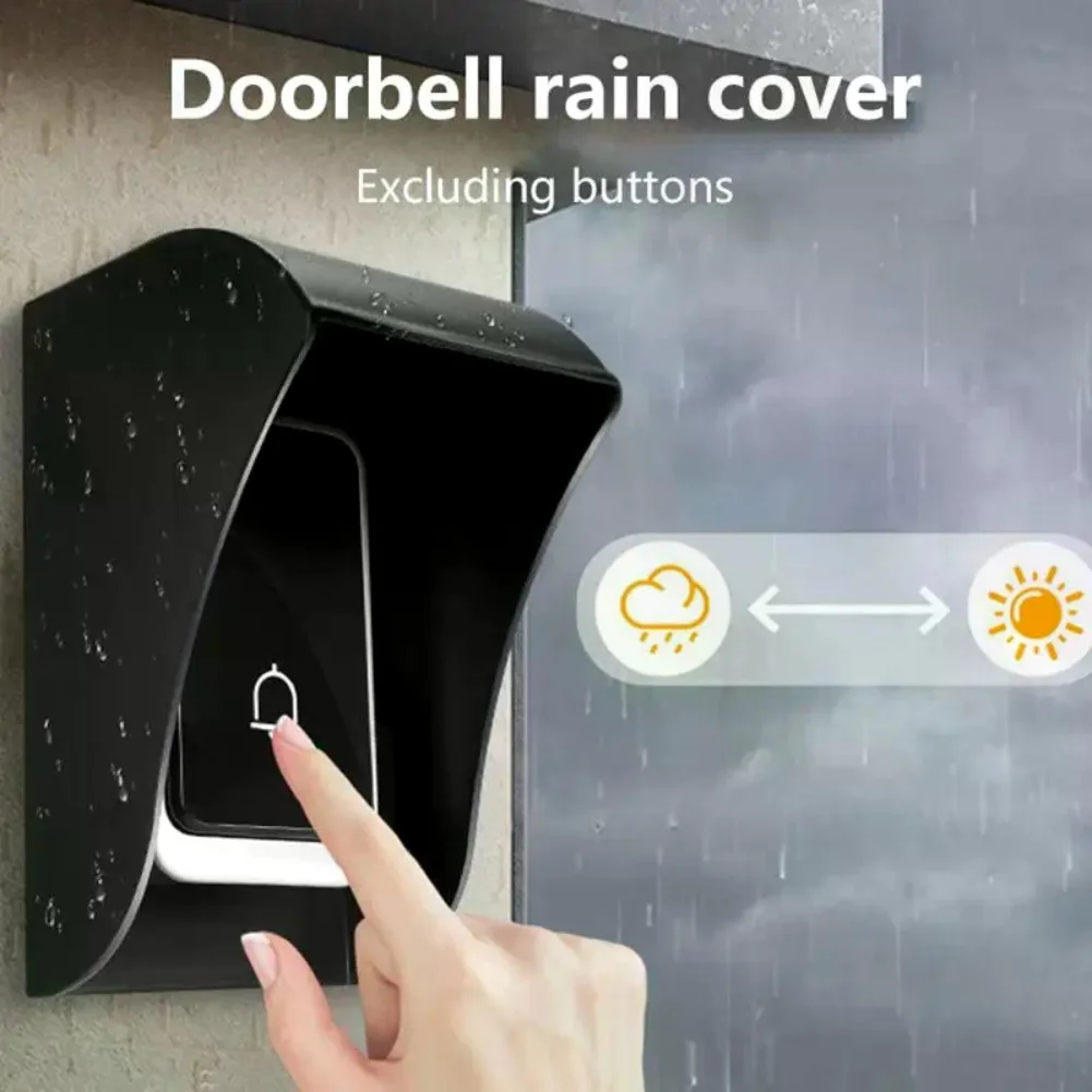 1 Pcs Outdoor Rainproof Door Bell Protection Cover Doorbell Rain Cover Doorbell Rainproof Cover Door Bell Button Cover