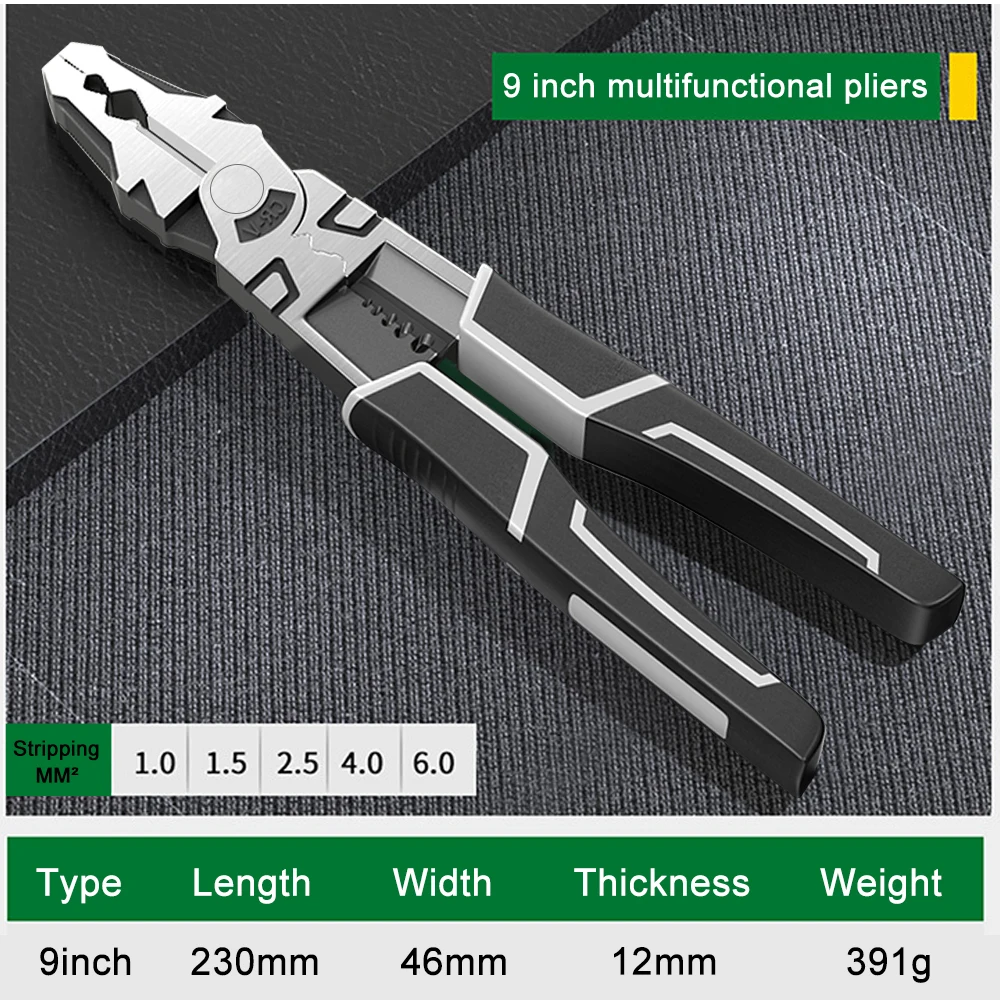 Multitool Electrician Cutting Pliers Professional Electric Wire Dress Stripper Crimping Tools Multifunction Cable Cutter Pincer