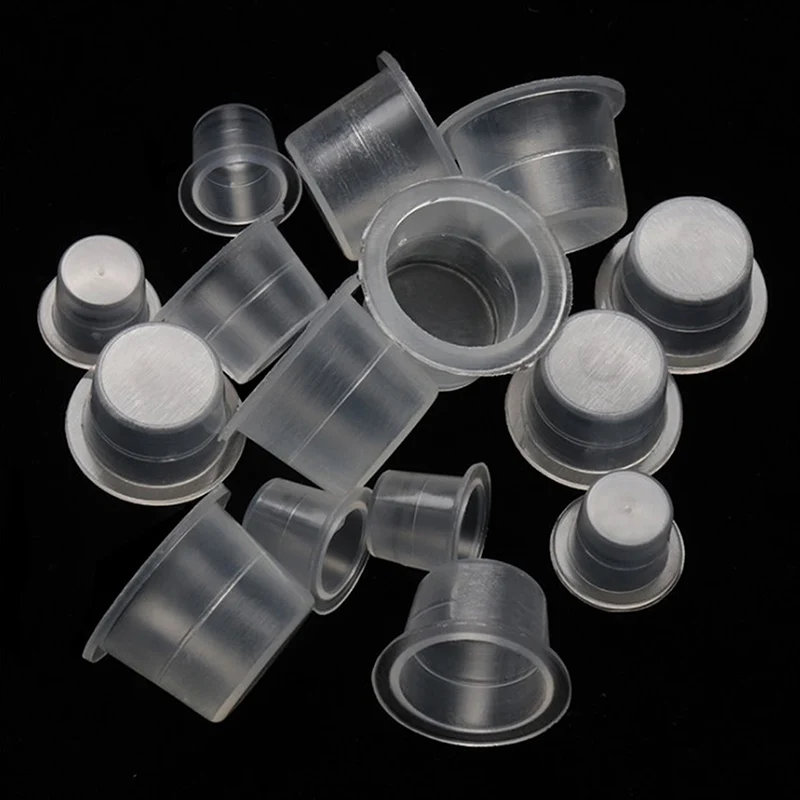 100 pz S/M/L Tattoo Ink Pigment Cup Large Medium Small Ring Color Milk Microblading Cap Lip sopracciglio forniture sbiancanti