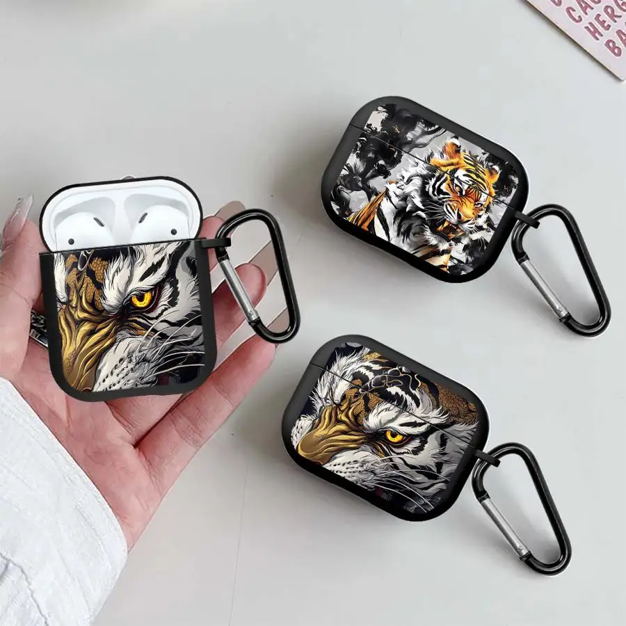 Cool Tiger Earphone Cases Cover Case For Airpods 4 2 1 3 Pro2 Pro3 Pro