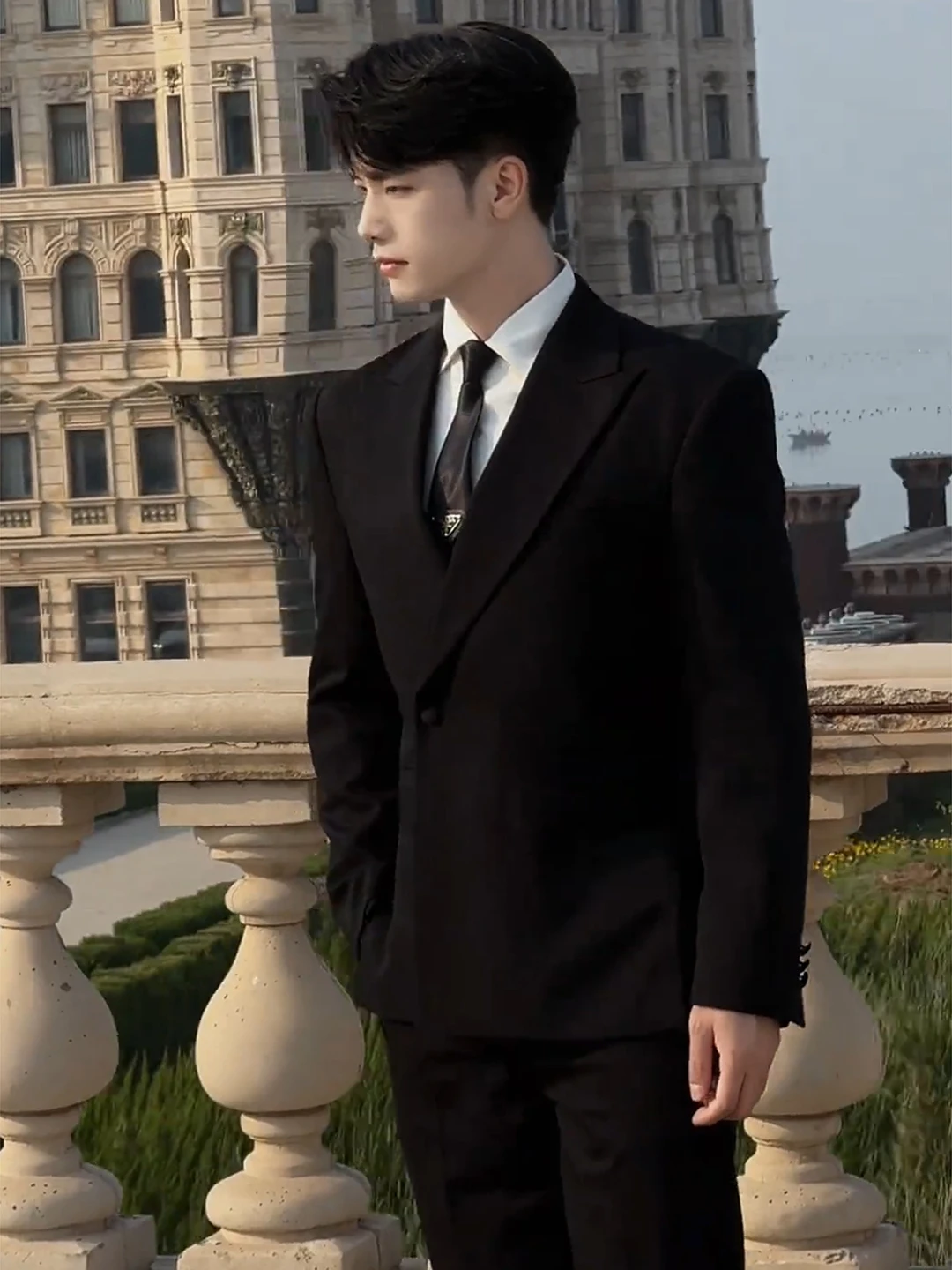 

Bla Tattersall Collar Suit Jaet Men's Sle Autumn High-End Feeling Deconstructed oulder Briti Preppy Men's Jaet