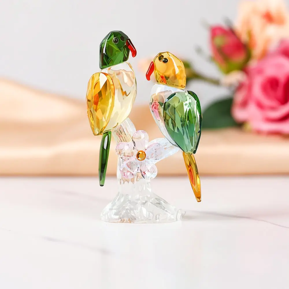Modern Minimalist Crystal Magpie Figurine Desktop Ornament Home Decoration Elegant Craft Gift For Business Anniversary
