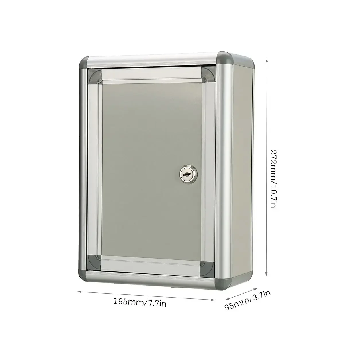 11 Inch Aluminum alloy Wall Mounted Mail Box Letter Post Storage Outdoor Lockable Key Suggestion Box Newspaper Post Mailboxes