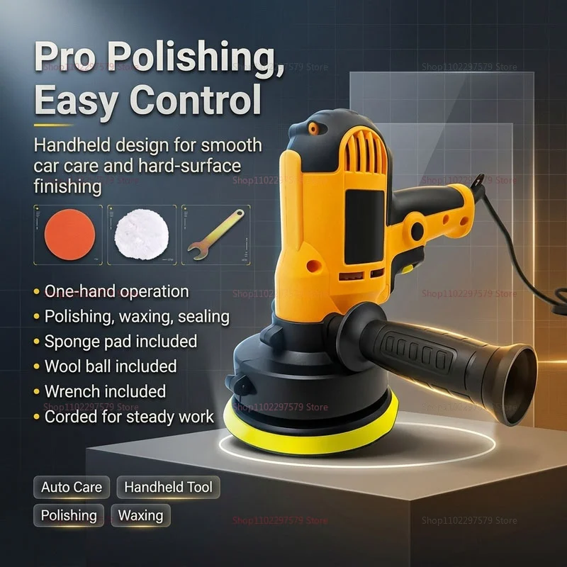 Electric Car Polisher For Waxing Scratch Repair Durable And Safe Adjustable Speed ​​Polishing For Vehicle Care Furniture Rep