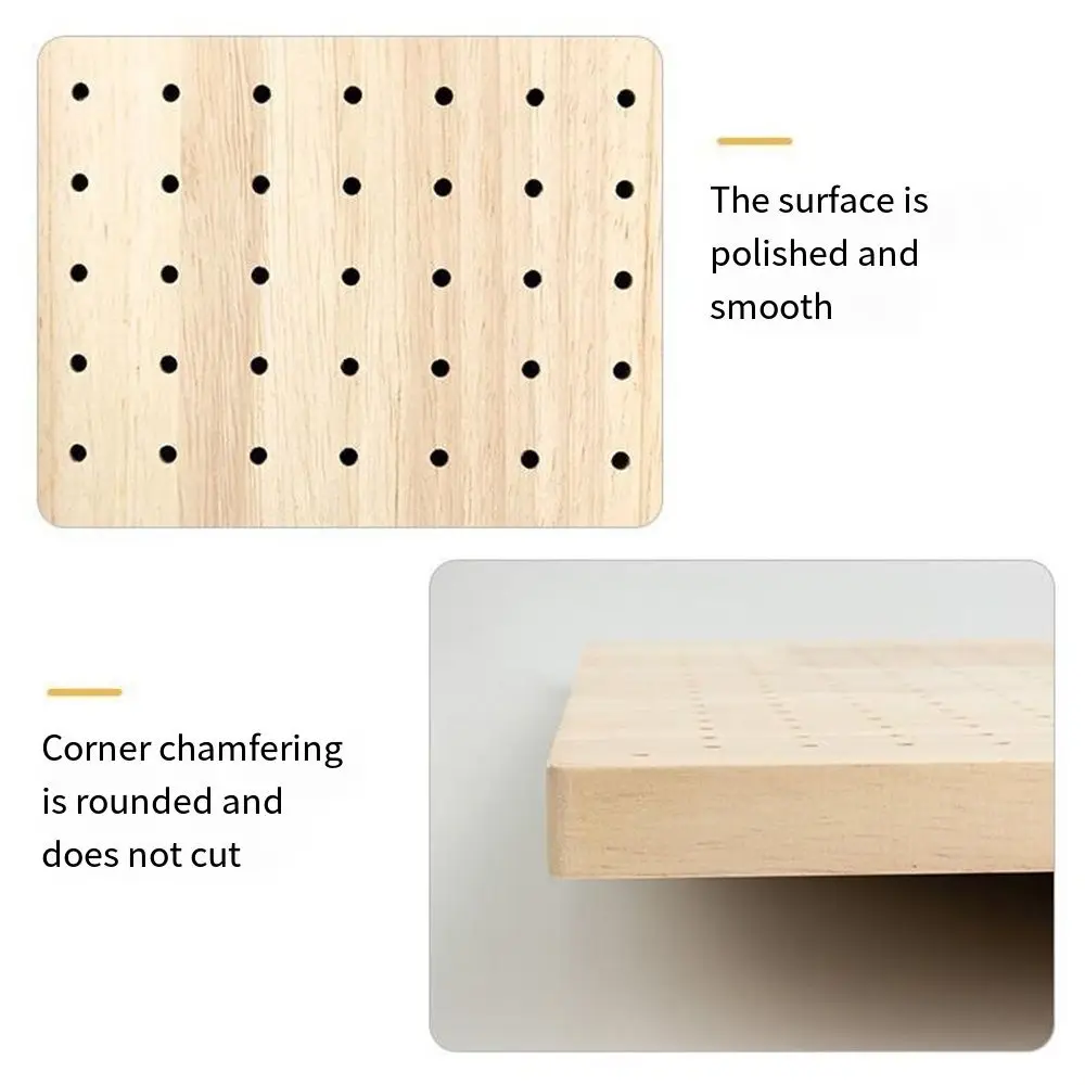 

DIY Crochet Blocking Boards Square Wooden Knitting Board with Stainless Steel Rod Weave Accessory Pottery Clay Base Plug Board