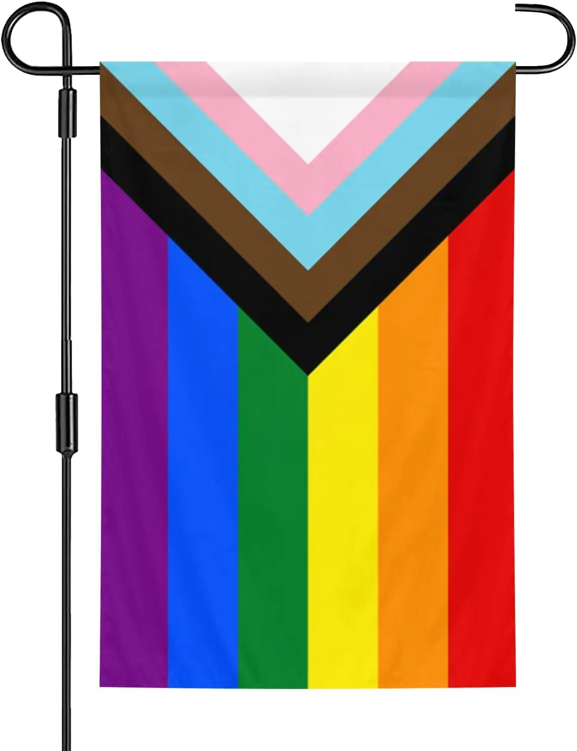 أعلام حديقة قوس قزح من برايد - ساحة التقدم الشامل علم صغير 12 × 18 بوصة للمثليين المثليين المتحولين جنسيا الموسمي خارج العقدة XAA #1