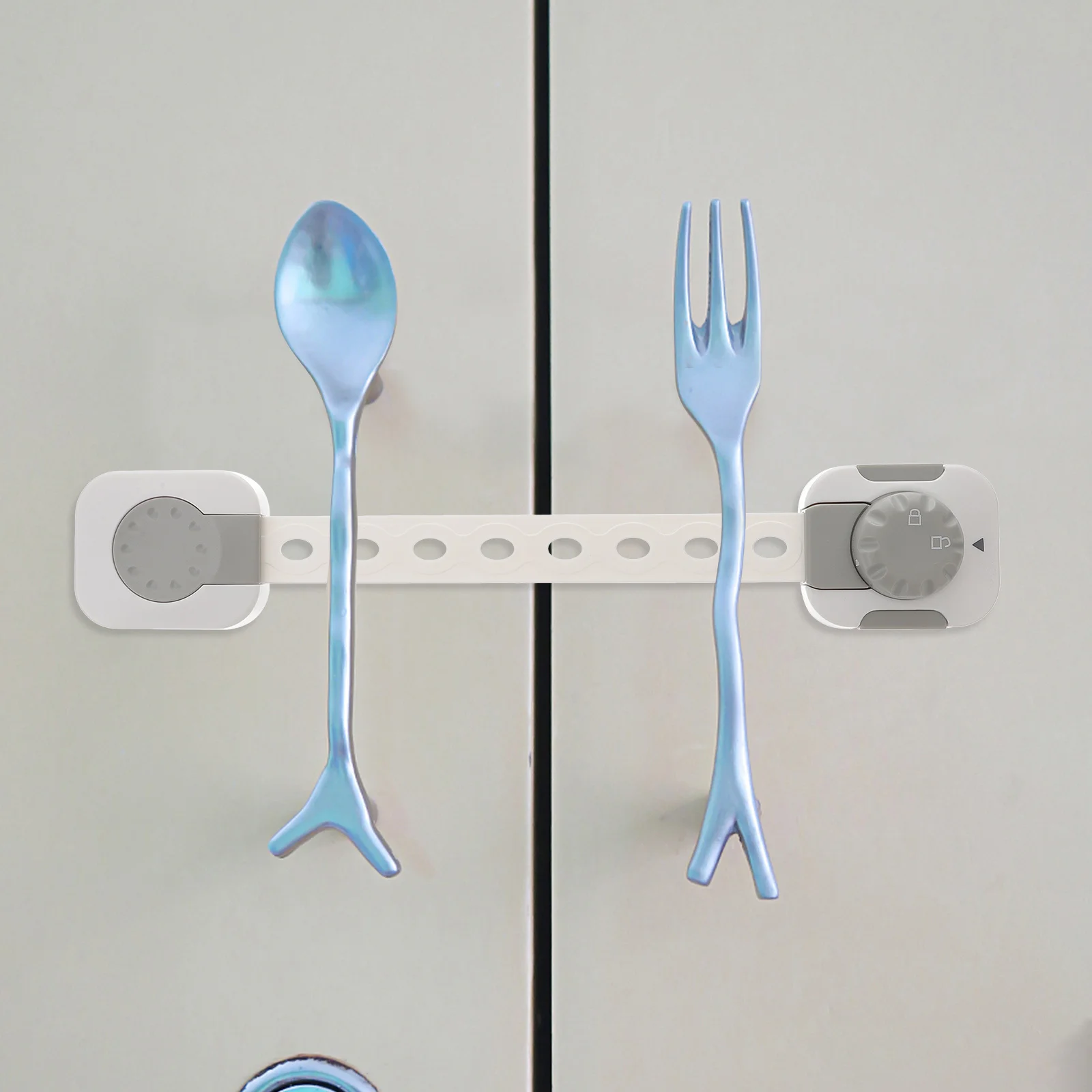 

2 pc Safety Lock For Cupboard Doors Baby Proofing Child Security Lock Multifunction Wardrobe Drawer Fridge