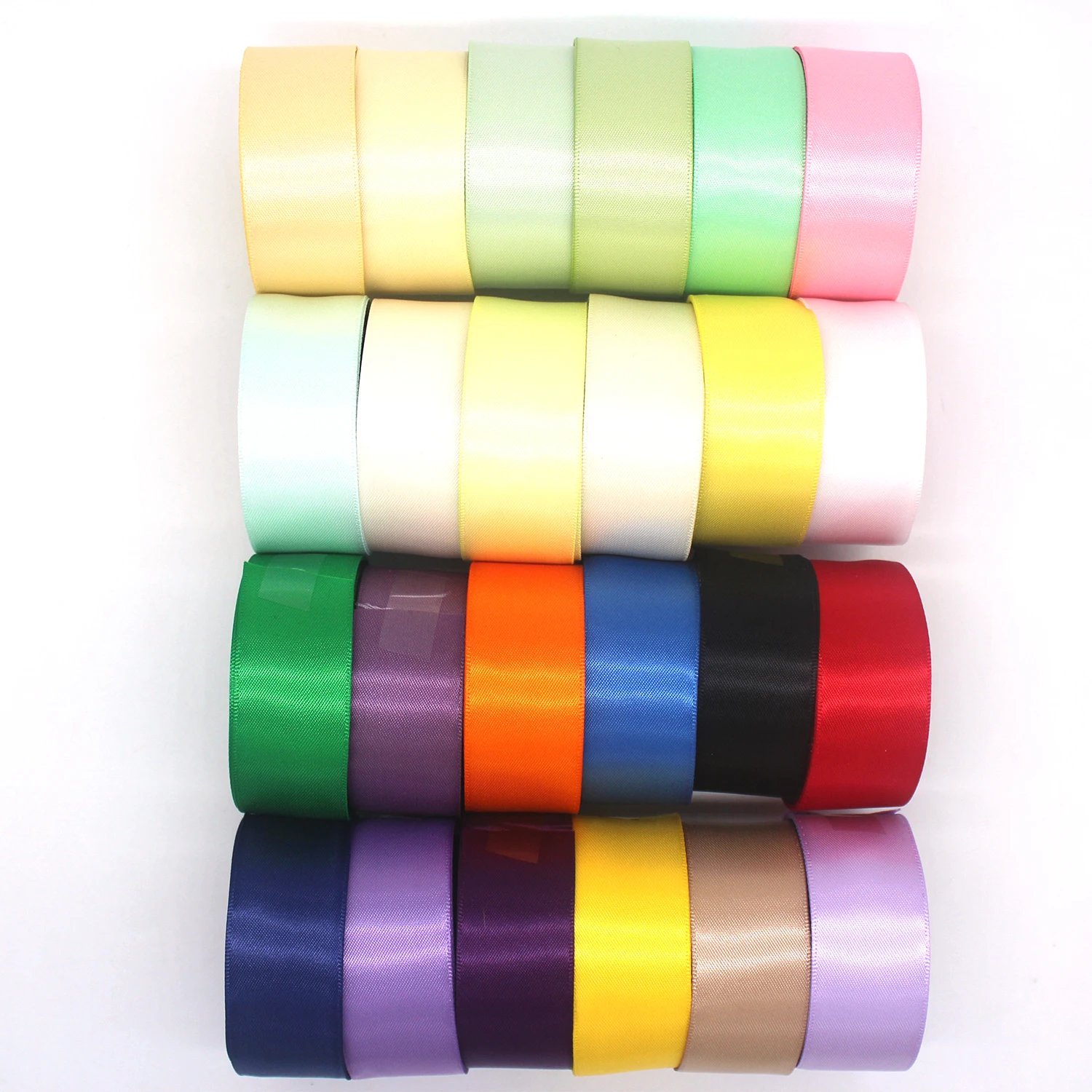 5 Yards/Lot Double Faced Satin Ribbon Fashion Color For DIY Hairbow Wedding Gift Packaging Cloth Accessories 3/8\