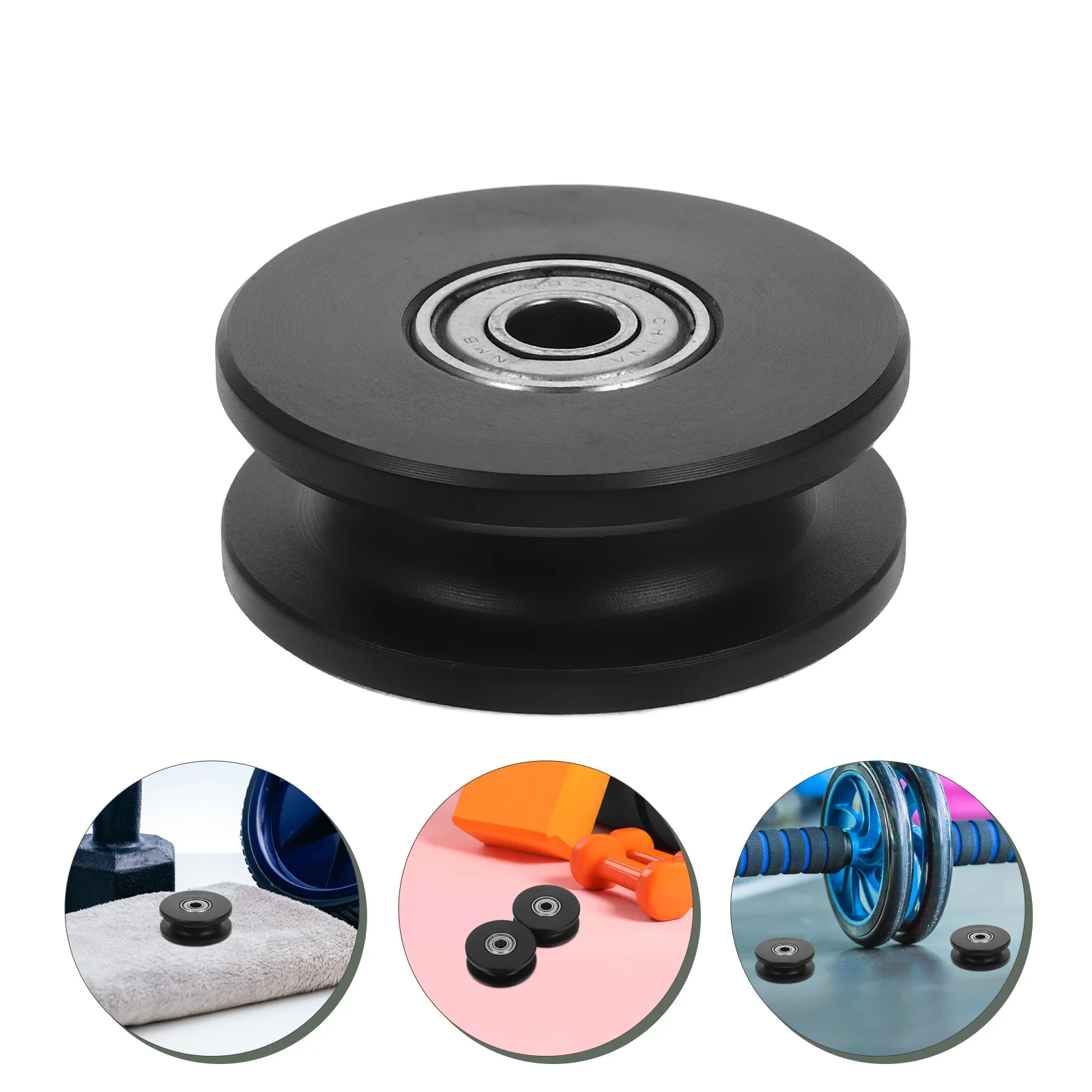 

2Pcs Heavy Duty Silent Bearing Pulley Wheel Nylon Dual Bearing Replacement for Gym Equipment Exercise Machine Cable System Home