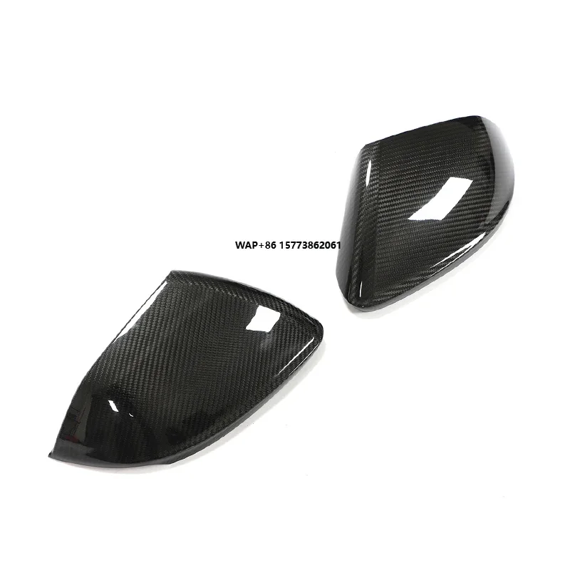 

Q8 RSQ8 Dry Carbon Fiber Add on Style Rear Back Door Mirror Cover for URUS Without Assistant lane