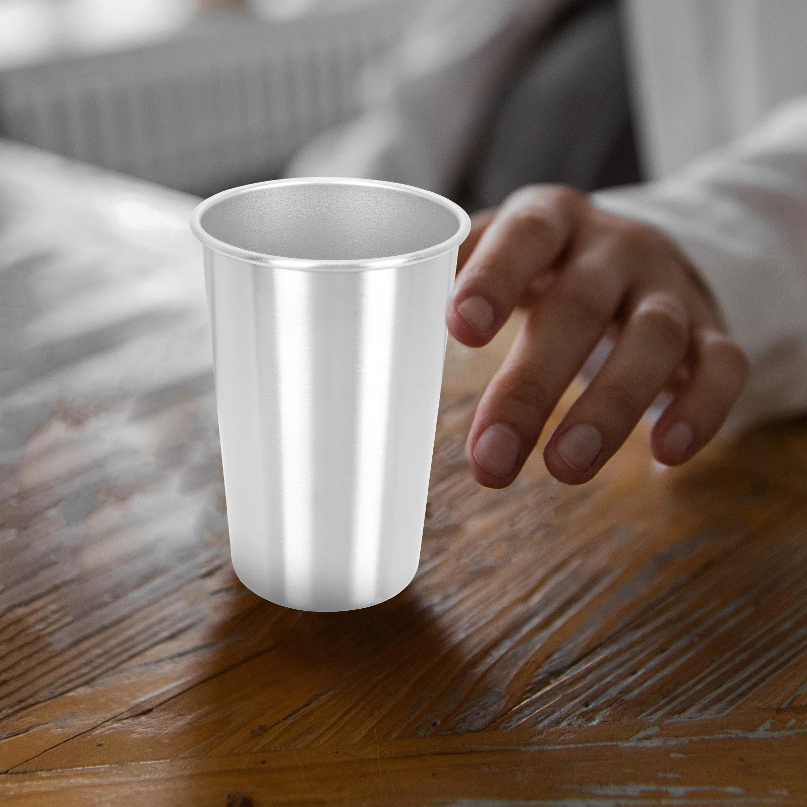 

Portable Water Cup Stainless Steel Beer Mug For Home Restaurant Bar Use Beverage Container Fruit Juice Coffee Holder