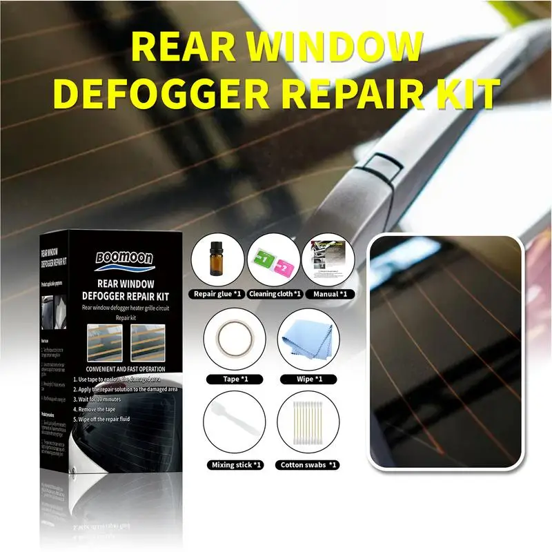 Rear Window Grid Repair Tool Complete Defroster Grid Line Repair Kit For Rear Window Vehicles Glass Repair Tools For Sedan