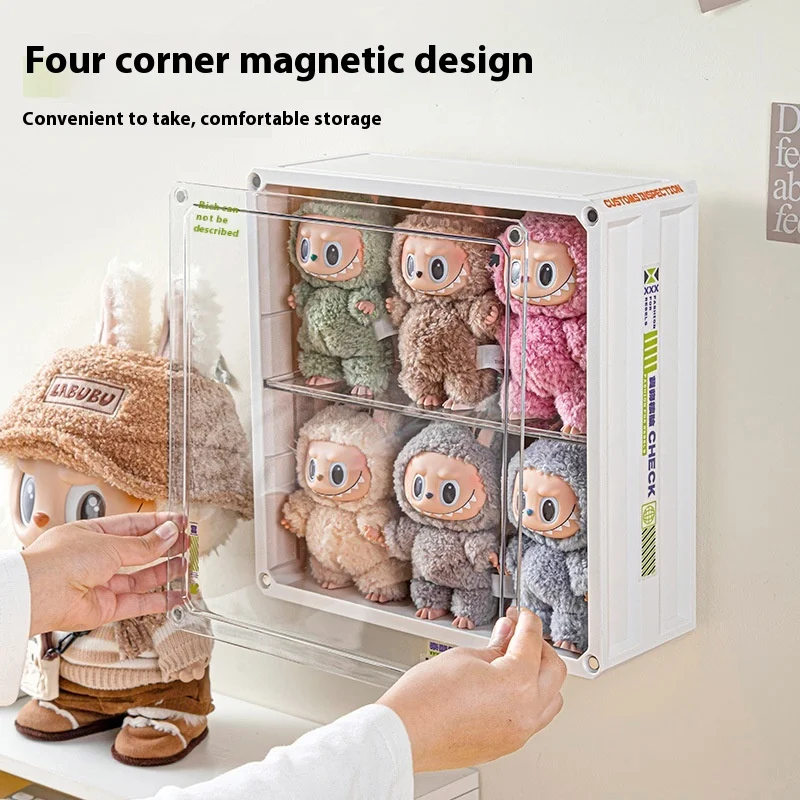 

Labubu Display Box Magnetic Wall-Mounted Layered Transparent Display Rack Dust-Proof And Moisture-Proof Can Be Superimposed.