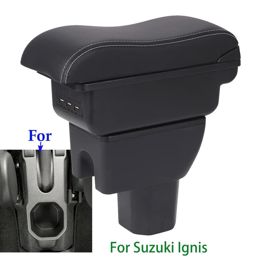 For SUZUKI IGNIS Armrest Box For Suzuki Ignis Car Armrest Auto Storage Box Arm Bracing heighten Interior Details Retrofit Part