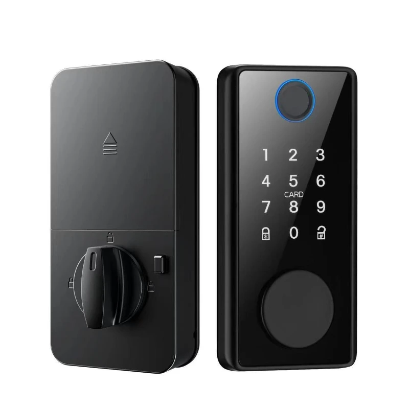 

Fully automatic stay lock password swipe card automatic locking household door lock fingerprint password smart lock