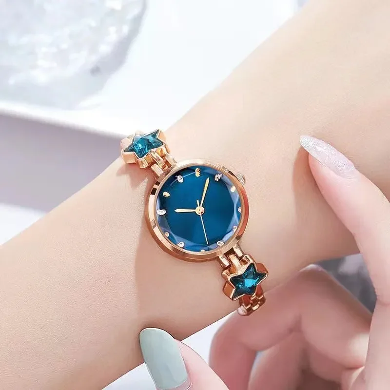 2024 New Star Bracelet Fashion Watch Set Niche Temperament Simple Casual Versatile Women's Quartz Wristwatches reloj mujer