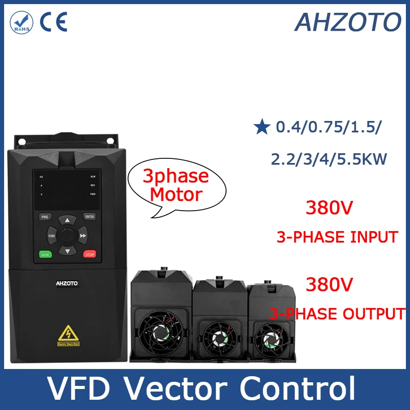 

Экономичный преобразователь частоты VFD 380 В, инвертор 0,4-5,5 кВт, регулятор скорости двигателя