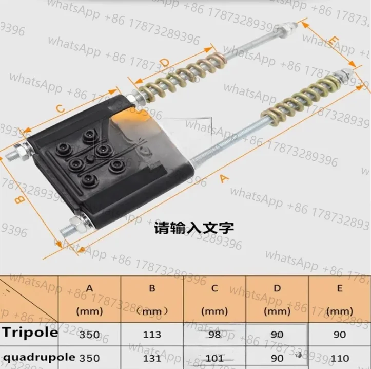 Crane Seamless Sliding Contact Wire Tensioner 3-Pole 4-Pole Tension Supply Sliding Wire Accessories
