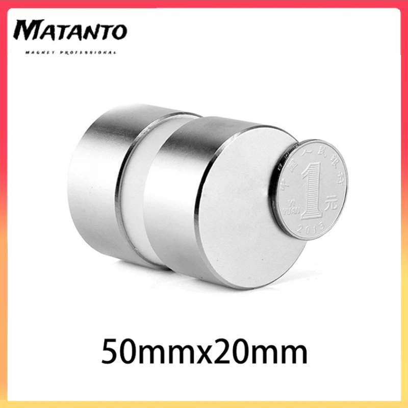 

50x20mm Super Strong Neodymium Magnets 50x20 Big Round Disc Rare Earth Permanent Circular Magnet For DIY, Building,Crafts