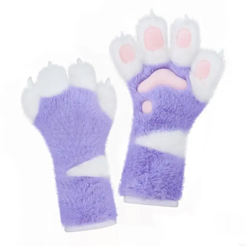 2026 New Cats Claw Gloves Fursuit Animal Wolf Paws Mittens Halloween Cosplay Costume
