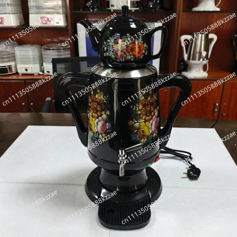 Euro 220V cross-border Russian coffee pot samovar set turkish kettle coffee pot and mother and son pot