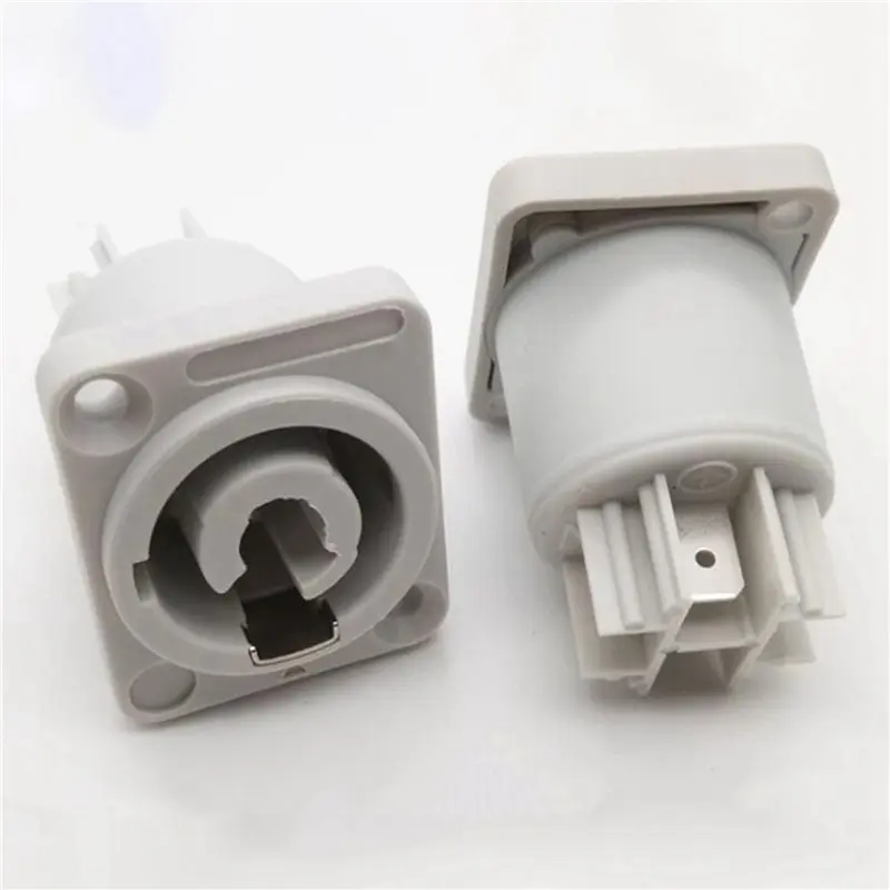 AA84 50Pcs 3 PIN 20A 250V AC Powercon Connector Socket NAC3MPA-1 NAC3MPB-1 Output Connector Blue And Grey White
