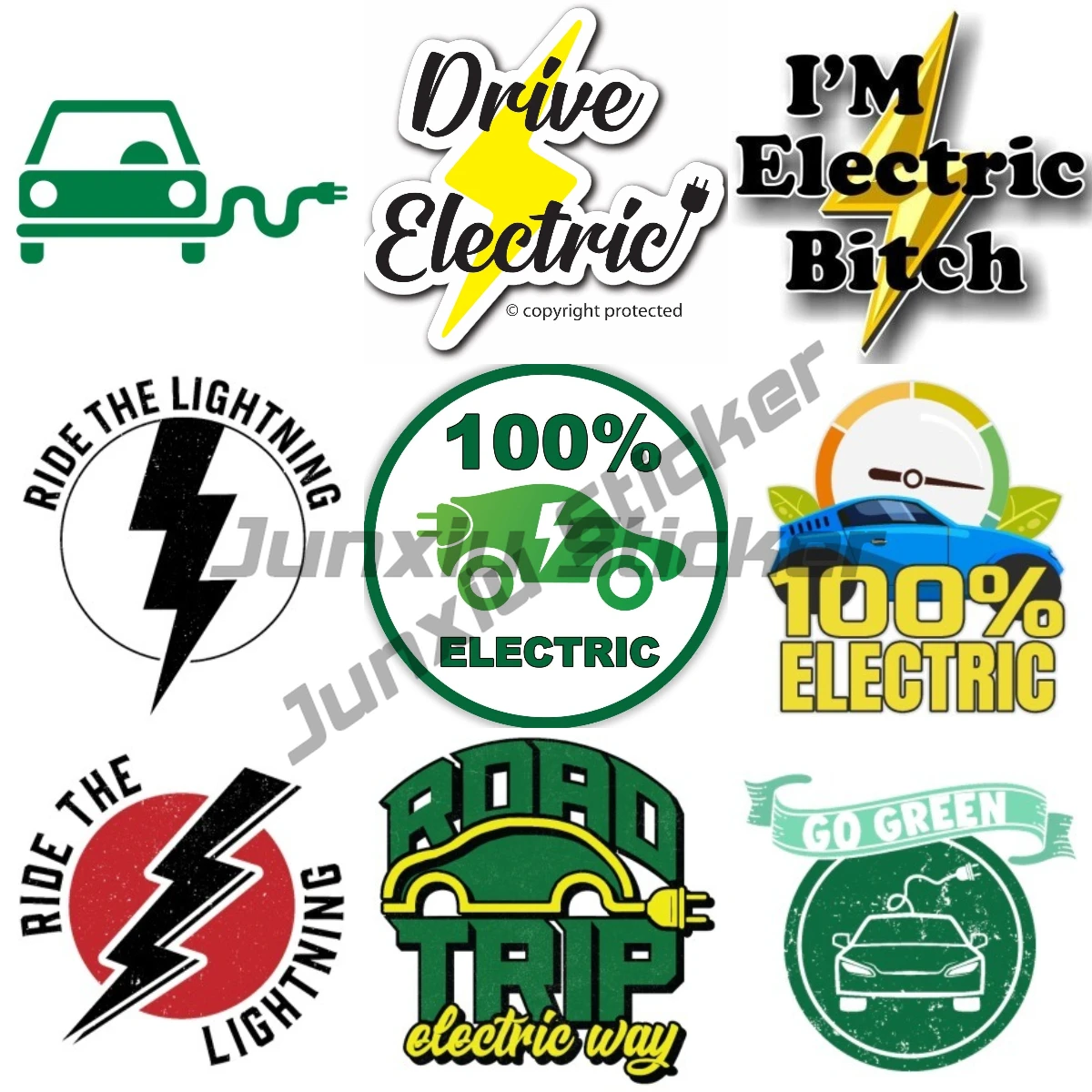 

Electric Vehicles with Electric Signs Charging Bicycles Car Stickers Refrigerators Electrical Appliances Etc and Vinyl