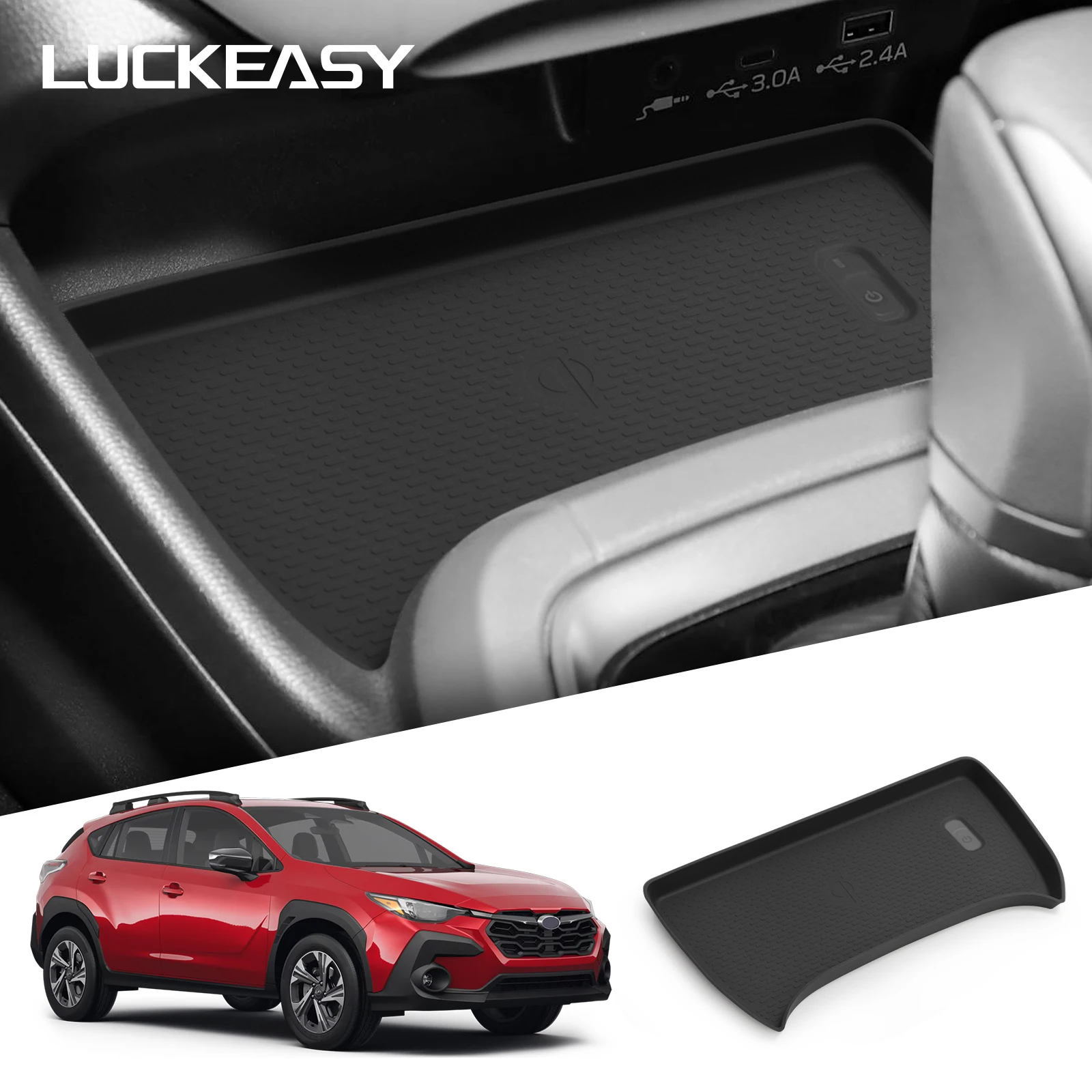 for Subaru Crosstrek 2025 Non-slip Pad Wireless Charging Pad Interior Accessories Car Phone Charger Mat Protective Mat