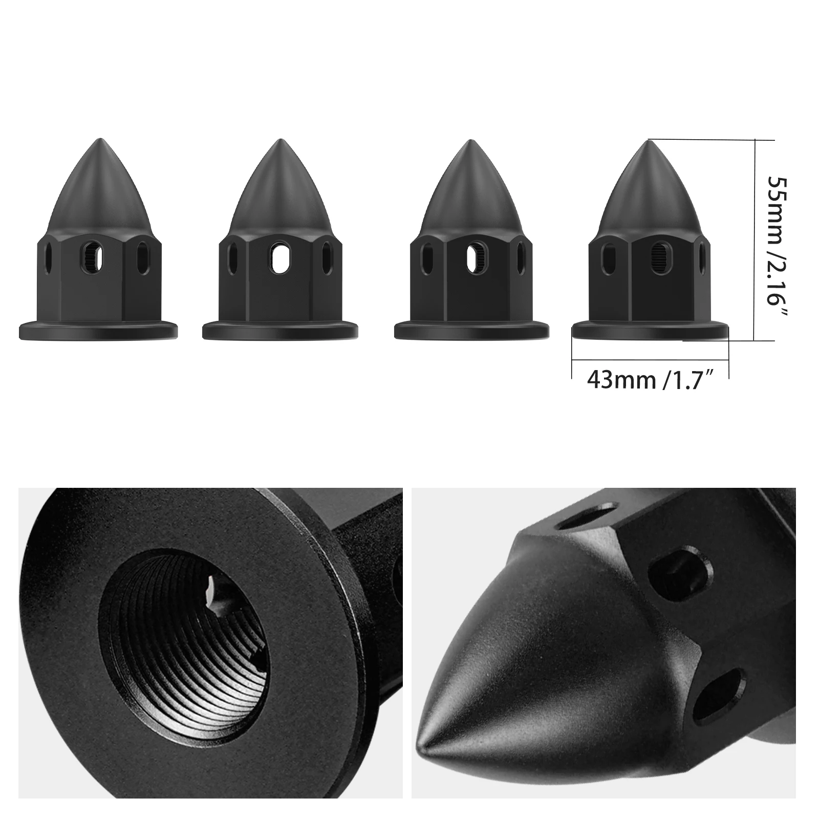 NICECNC For Can-Am Maverick X3 Turbo Sport Trail HD MAX 2017-2021 Front / Rear Hub Castle Nut Kit M20 X 1.5 UTV Accessories