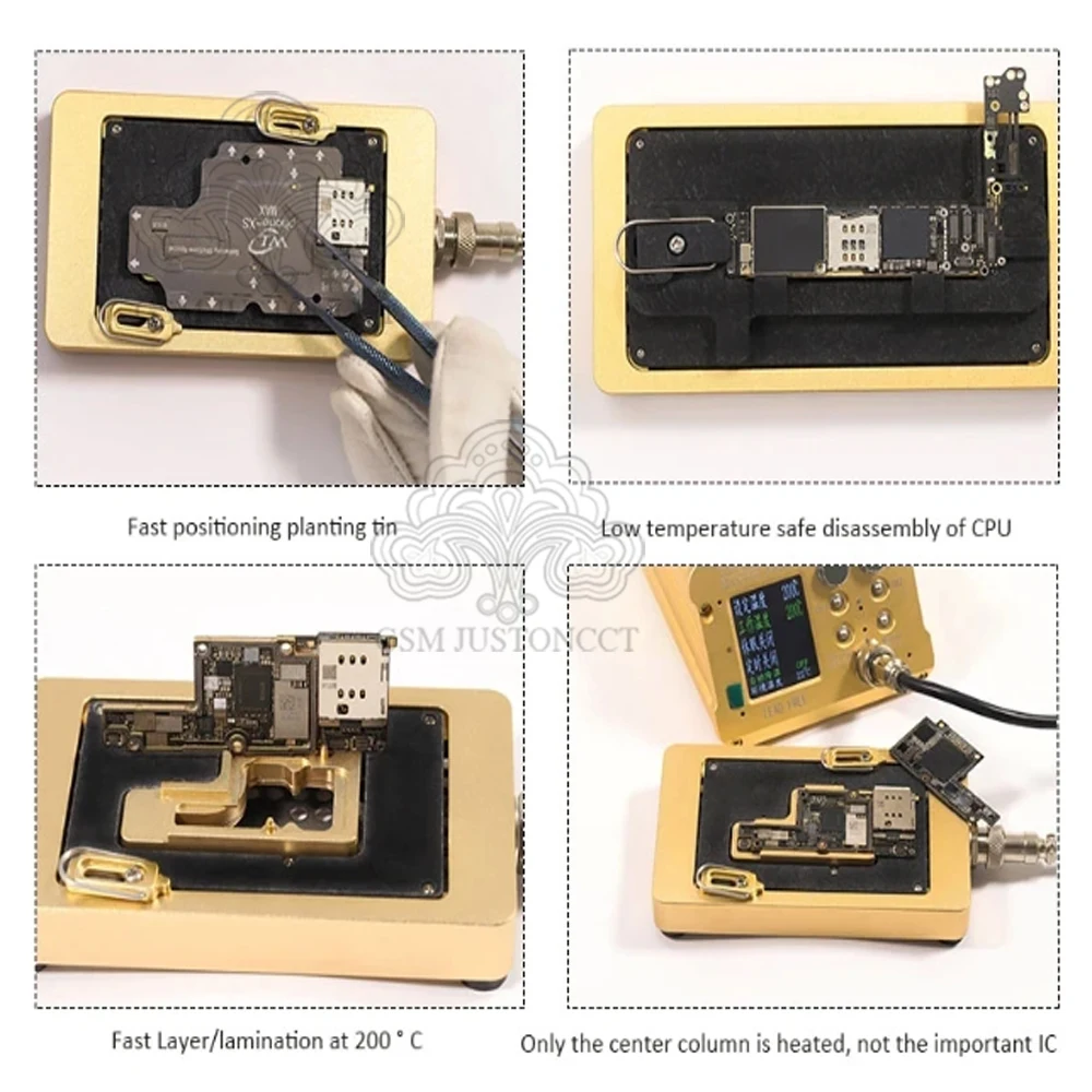 WL HT007 Heating Soldering Station, BGA Reballing Mainboard, Layered Rework Station For iPhone X XS 11 12 13 14 15 16 17Pro Max