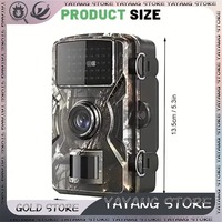 Hunting Trail Camera 1080P with Infrared Night Vision 0.8s Motion Activated Display PIR Sensor for Outdoor Wildlife Observation