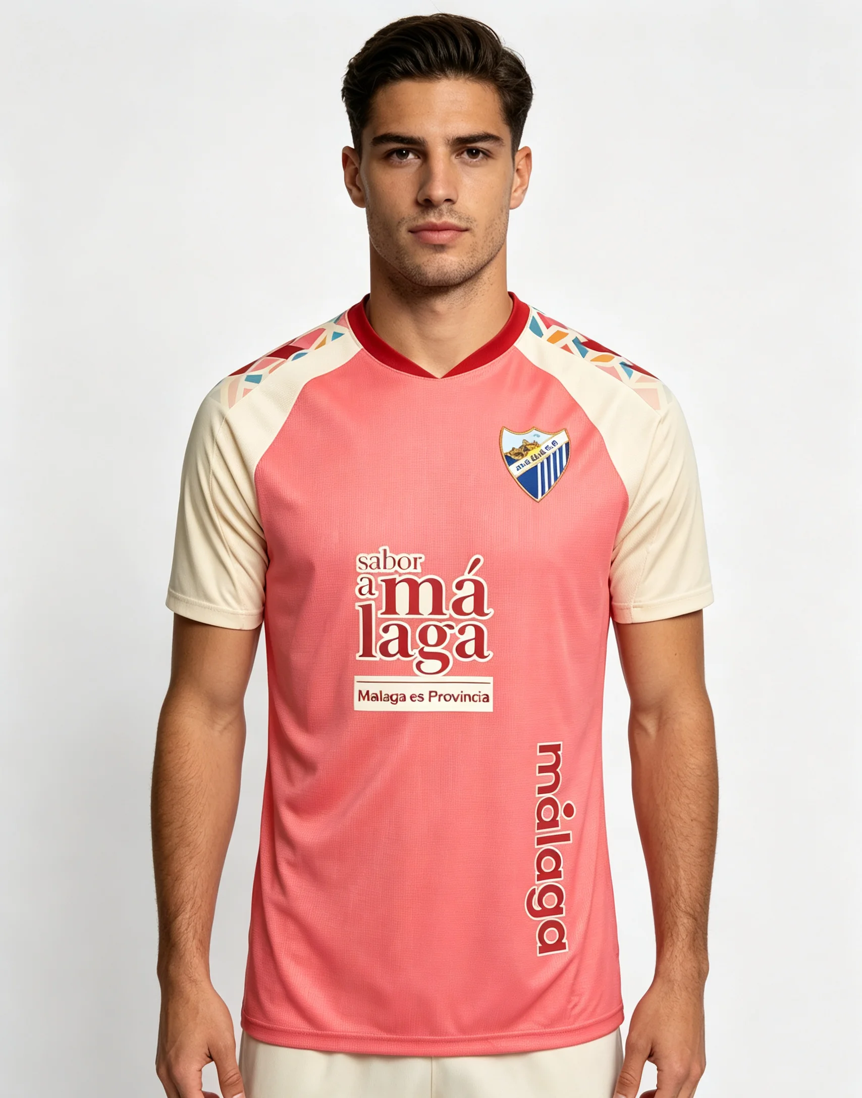Neues 26-27 Malaga Fußballtrikot 3D-Druck Schnell Trocknend Herren Sport-Freizeit-T-Shirt Familien-Set – Detail 1