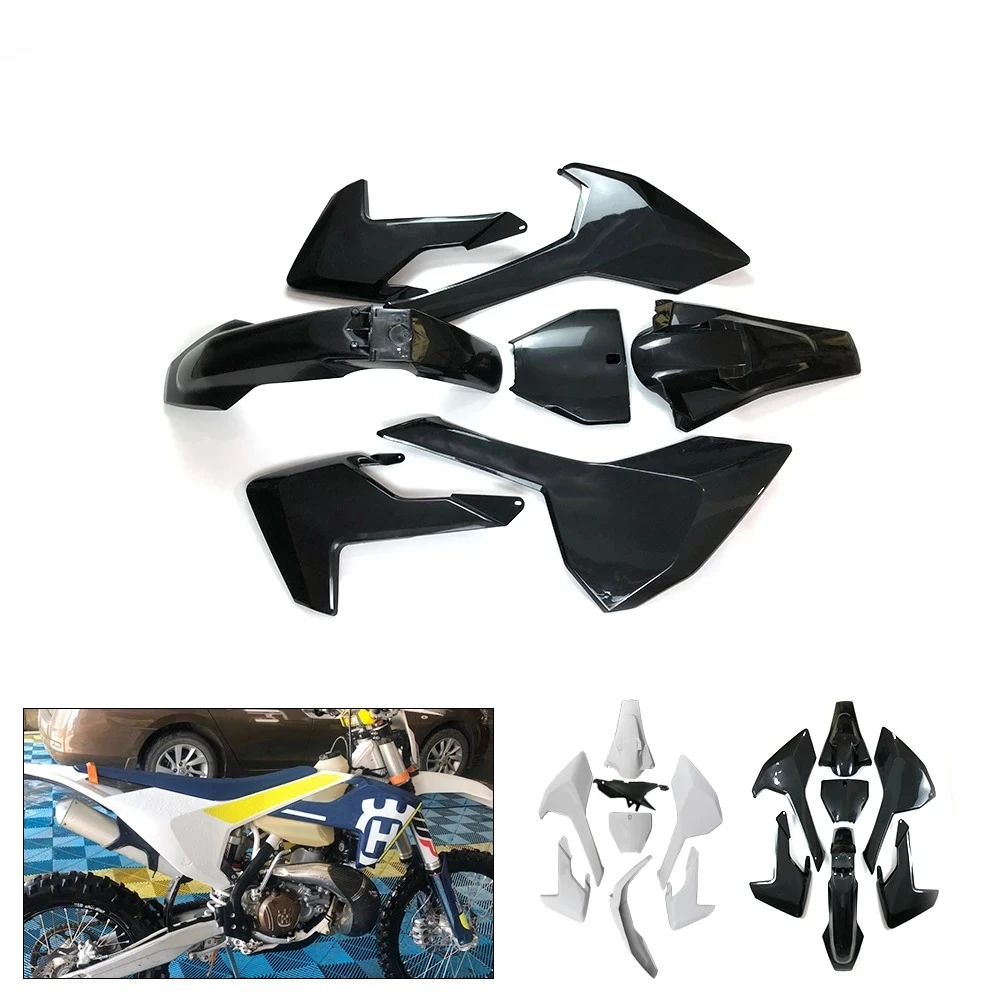 

Para motocicleta HUSQVARNA, Kit completo plástico, guardabarros, Panel placa número, cubierta caja aire FC FE TE