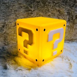 Veilleuse Super Mario pour enfants, jouet Anime, lumière créative, son, point d'interrogation LED, chargement USB, lampe de chambre, cadeau d'anniversaire pour enfants