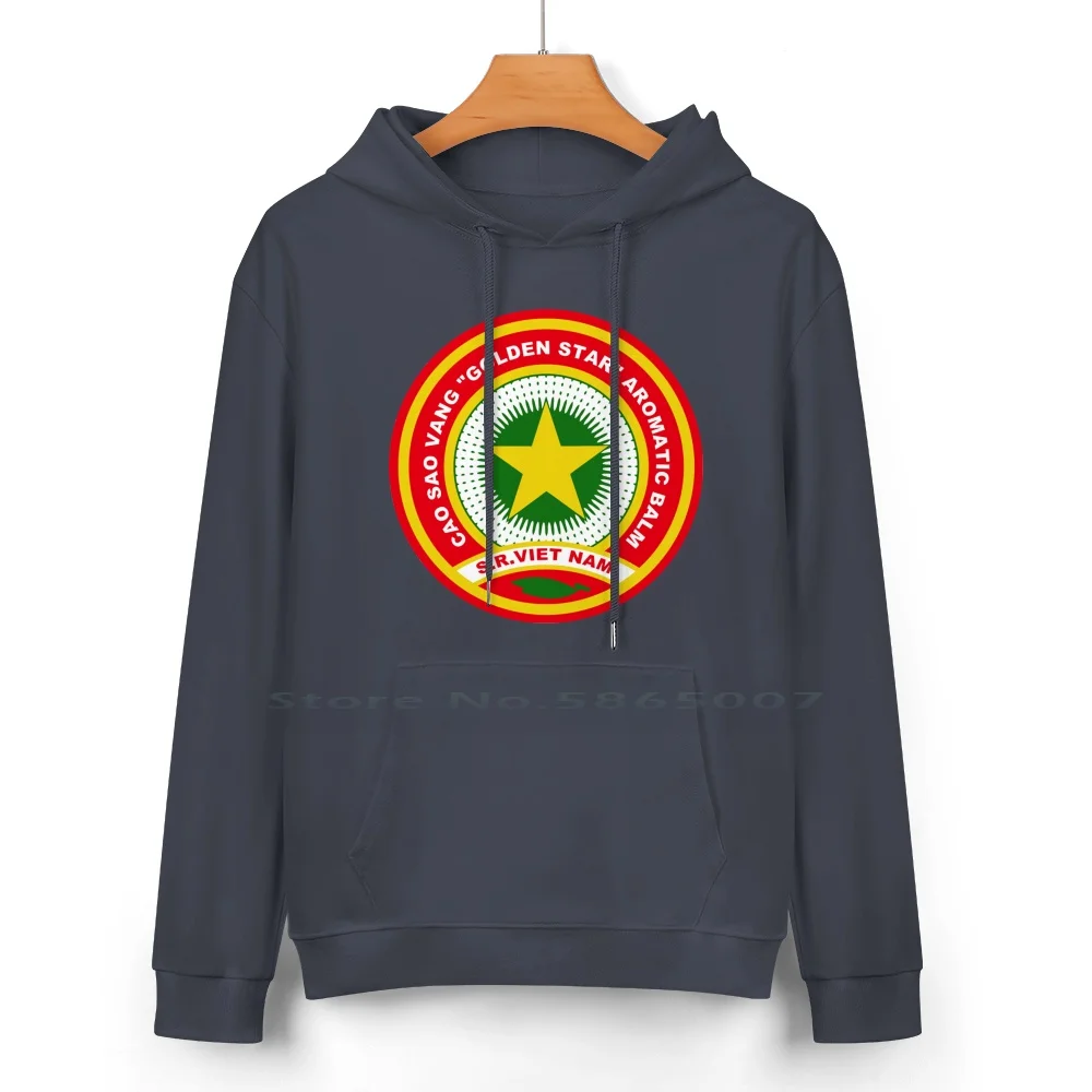 Cao Sao Vang Golden Star Aromatic Balm Pure Cotton Hoodie Sweater 24 Colors Cao Sao Vang Golden Star Balm Vietnam Rusia Escape