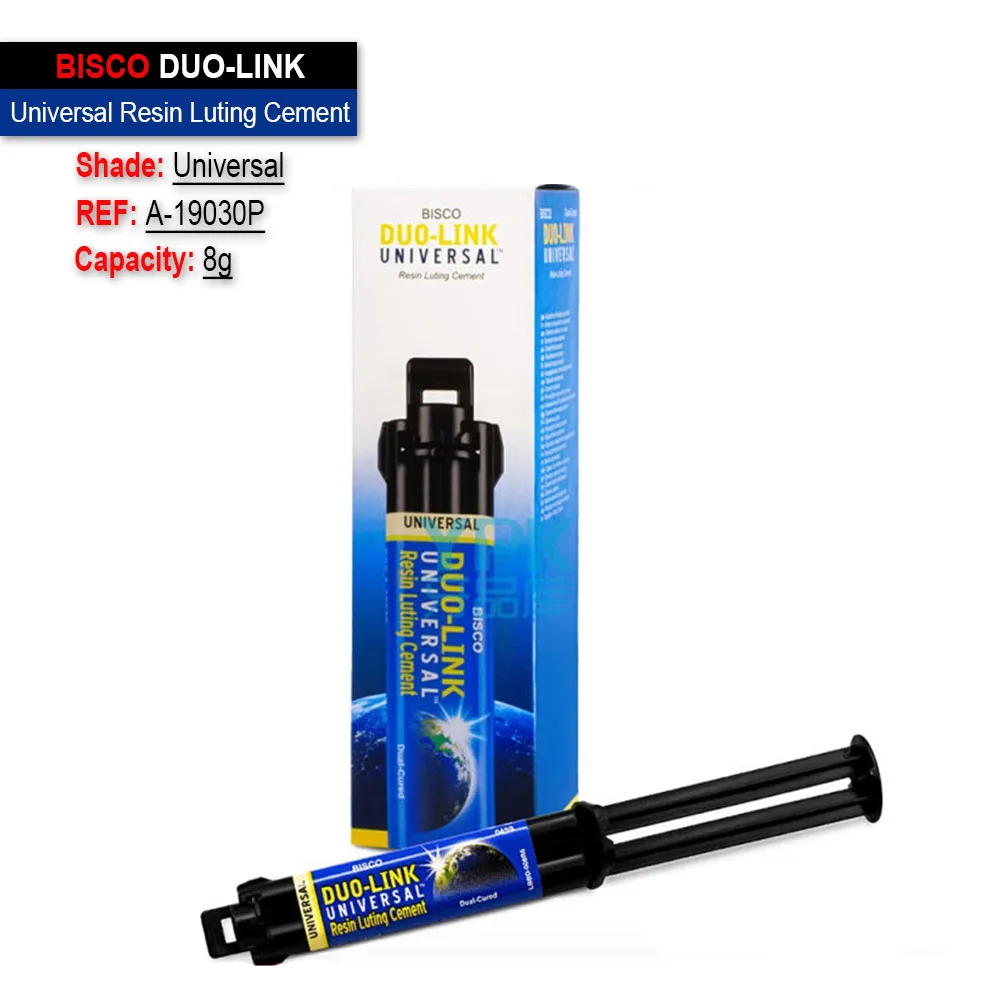 Original BISCO Resin Luting Cement 8g Dual Cure Universal Self-Adhesive Cement Core Build-Up Automix Syringe Composite Material