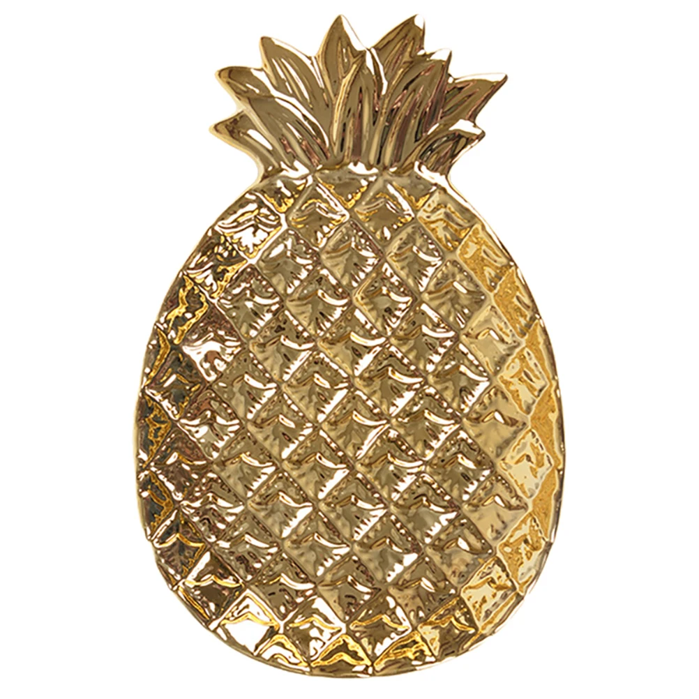 

Поднос для хранения ананасов, туалетный столик, керамическая тарелка для демонстрации ювелирных изделий, украшение керамики, креативная тарелка для офиса