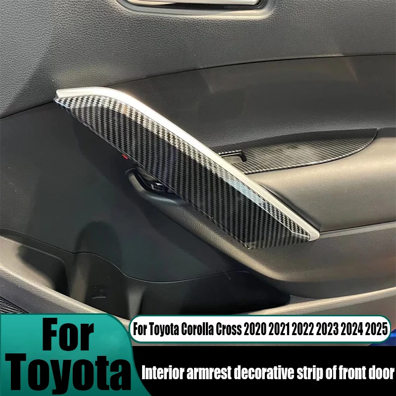 

Подлокотник передней двери из АБС-пластика, декоративная полоса, деталь для модификации салона автомобиля для Toyota Corolla Cross 2020 2021 2022 2023 2024 2025