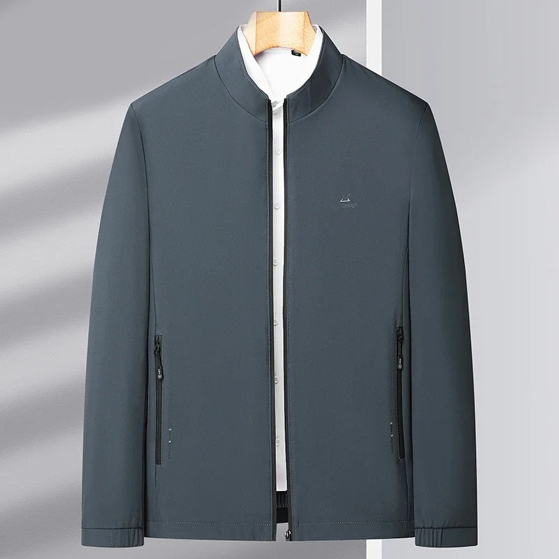 

Men's Spring and Autumn New Jacket for Middle and Old Age Dad's Business Casual Baseball Collar Coat