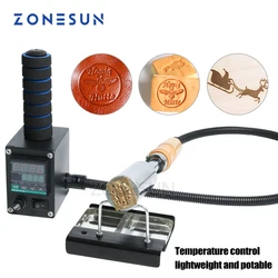 ZONESUN-Machine d'estampage de logo de marque de fer à souder, contrôle de la température, outil d'estampage à chaud, gâteau, bois, cuir, meilleur prix