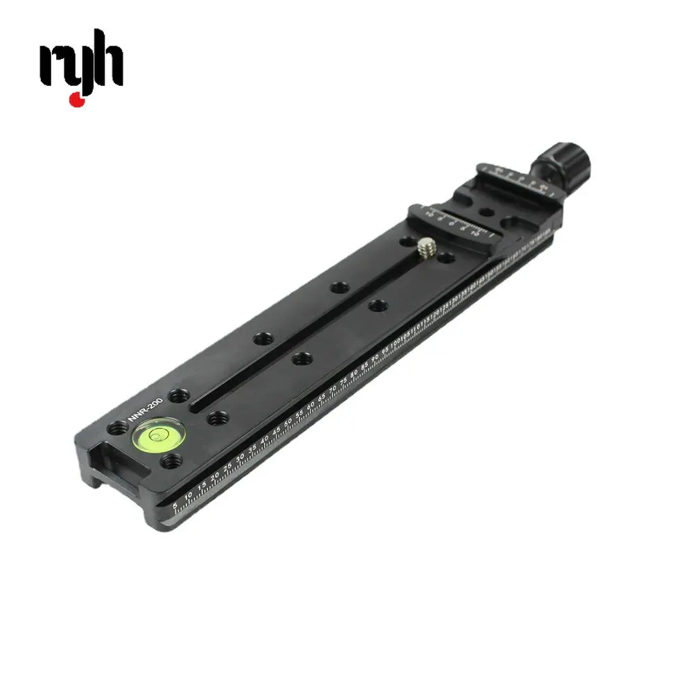 NNR-200 다기능 롱 클램핑 플레이트, 노달 슬라이드 삼각대 레일, 퀵 릴리스 플레이트, 알루미늄 금속 카메라, 200mm