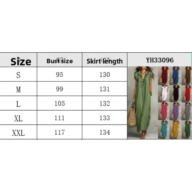 Women Spring Summer Boho Flutter Sleeve Floor Length Maxi Dress Elegant Beach Long Dress view 2