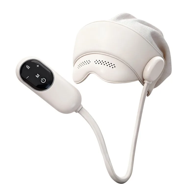 2025 Electric Head Massager Helmet Air Pressure Heating 3 Gears Battery Powered White KT-HD-01 - view 5