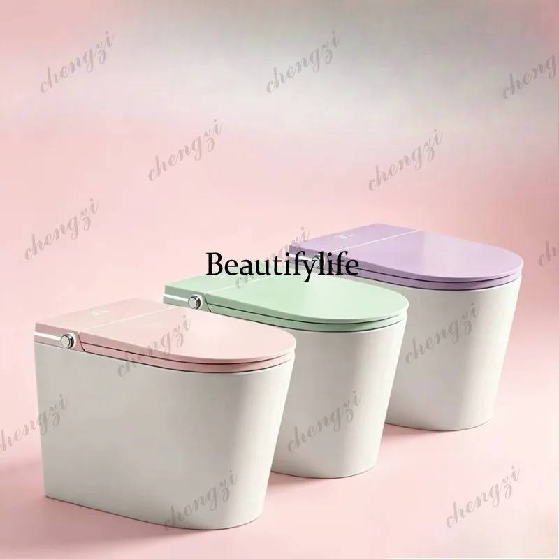 Small apartment 58CM light smart toilet light green purple pink women's front cleaning toilet