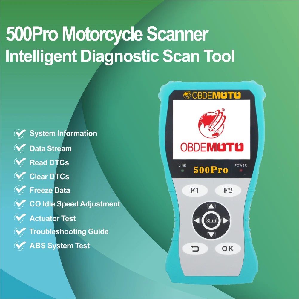 MST-500PRO Motorcycle Diagnostic Scanner Fault Code Scanner For Asian Motorcycles Support 15 Brands Motorbikes