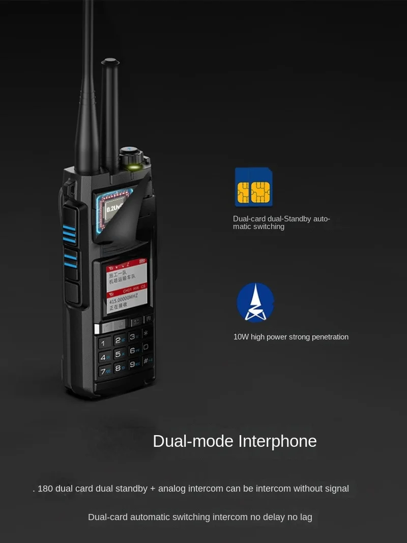 Dual-Mode National Walkie-Talkie Handset 4G Outdoor 5000Km Public Network Ultra Distance Card Hoider