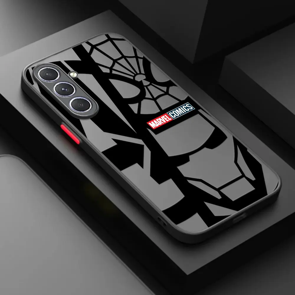 Marvel Ironman Spider-Man Case For Samsung A30 A50 A70 S A20 A7 Funda For Galaxy S24 S23 Ultra A13 A14 A33 A51 A52 A53 A72 Cover