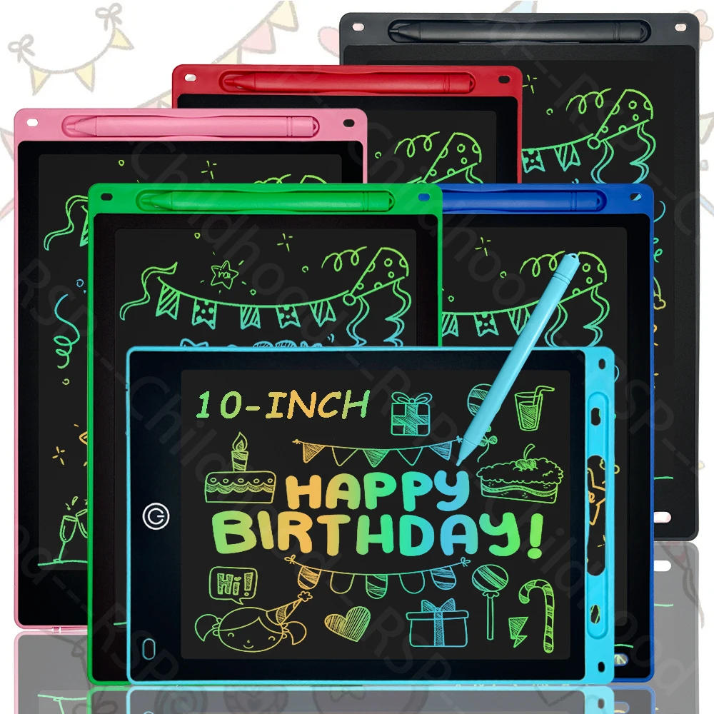 แท็บเล็ต LCD ขนาด 10 นิ้ว สำหรับวาดเขียน กระดานวาดเขียน ของเล่นเด็ก แท็บเล็ตกราฟิก แผ่นเขียนอิเล็กทรอนิกส์ สำหรับเด็กอายุ 3-8 ปี ของขวัญวันเกิด