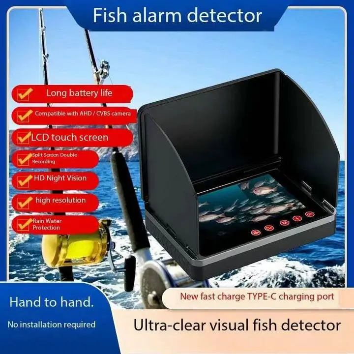 2024 The latest 5 inch ultra HD screen intelligent fish finder has to alarm the waterproof IP8 fish finder