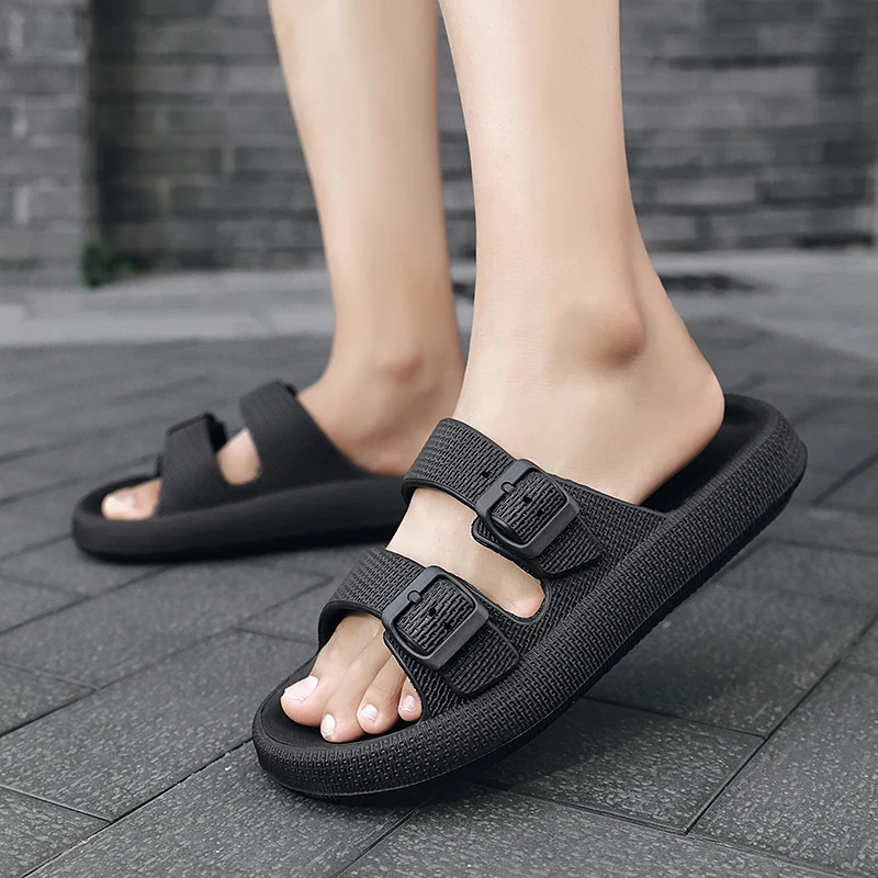 Mens  Casual Non-slip Slides Summer Massage Flip Flops Bathroom Beach Slipper Fashion Soft Sole woman sandals shoes slippers